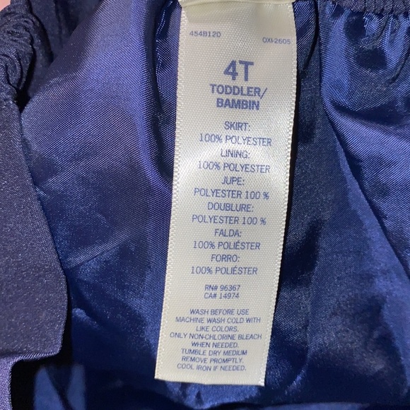 Osh Kosh B’gosh 4T blue lined polyester skirt uniform stretchy back waistband - Picture 5 of 9